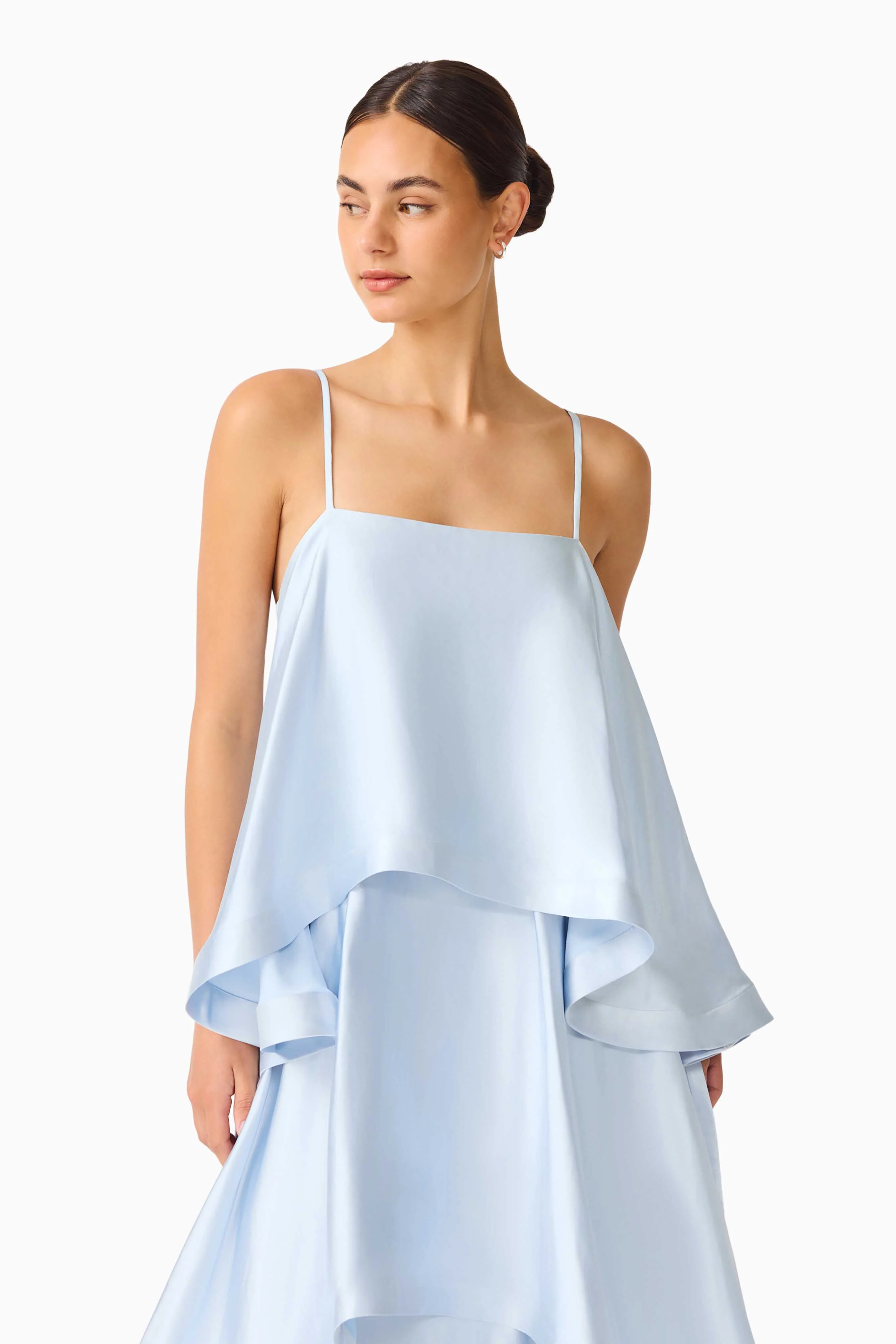 Tilly Tiered Maxi Dress in Pale Blue - Image 3