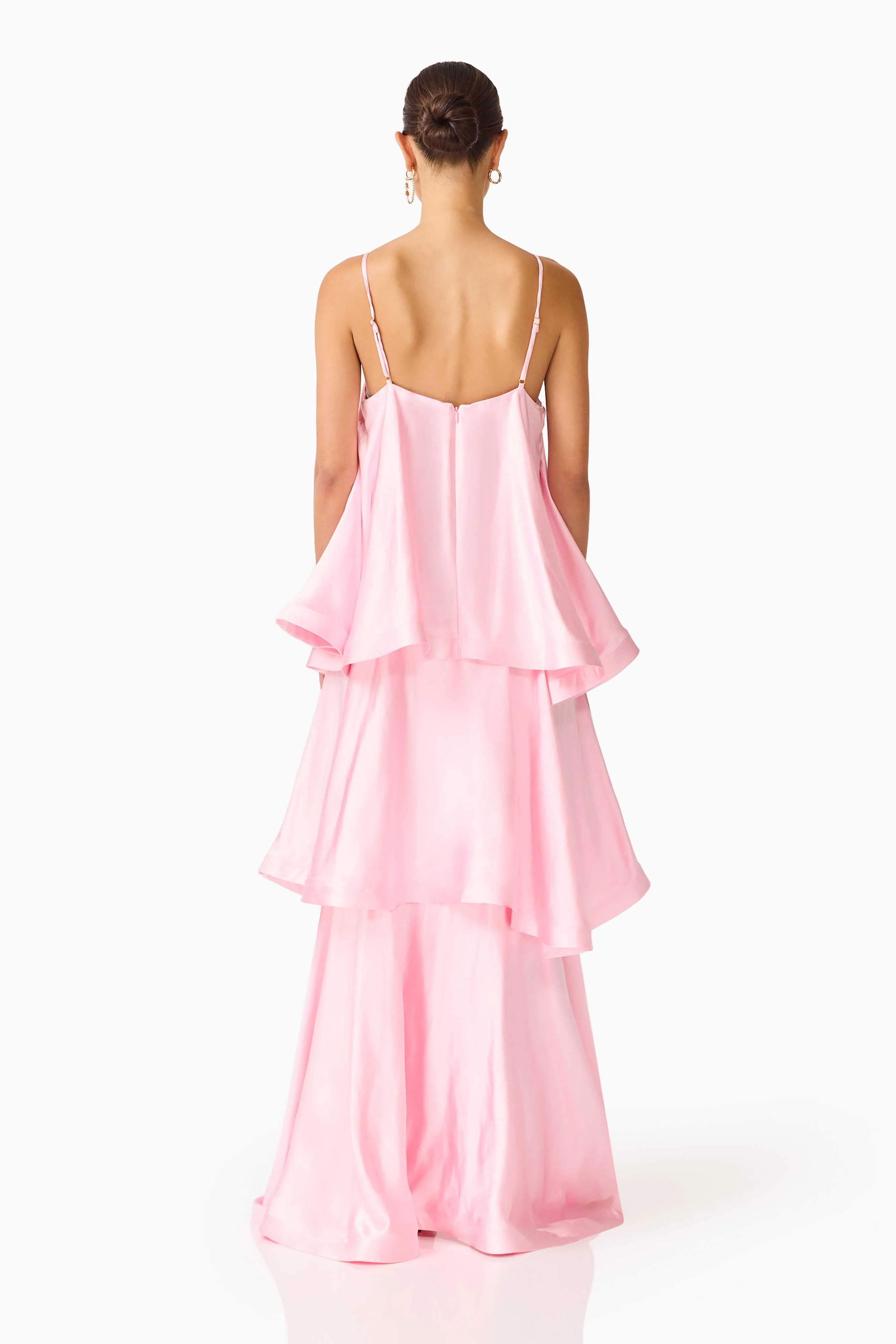 Tilly Tiered Maxi Dress in Pale Pink - Image 3