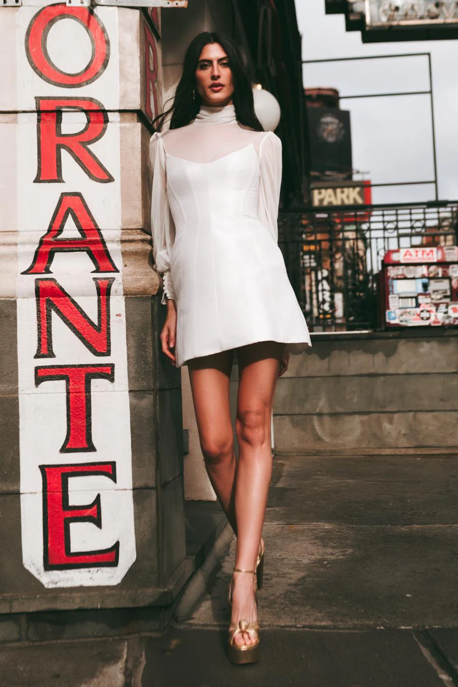 By Watters Little White Dress Marci 39701 - Image 10