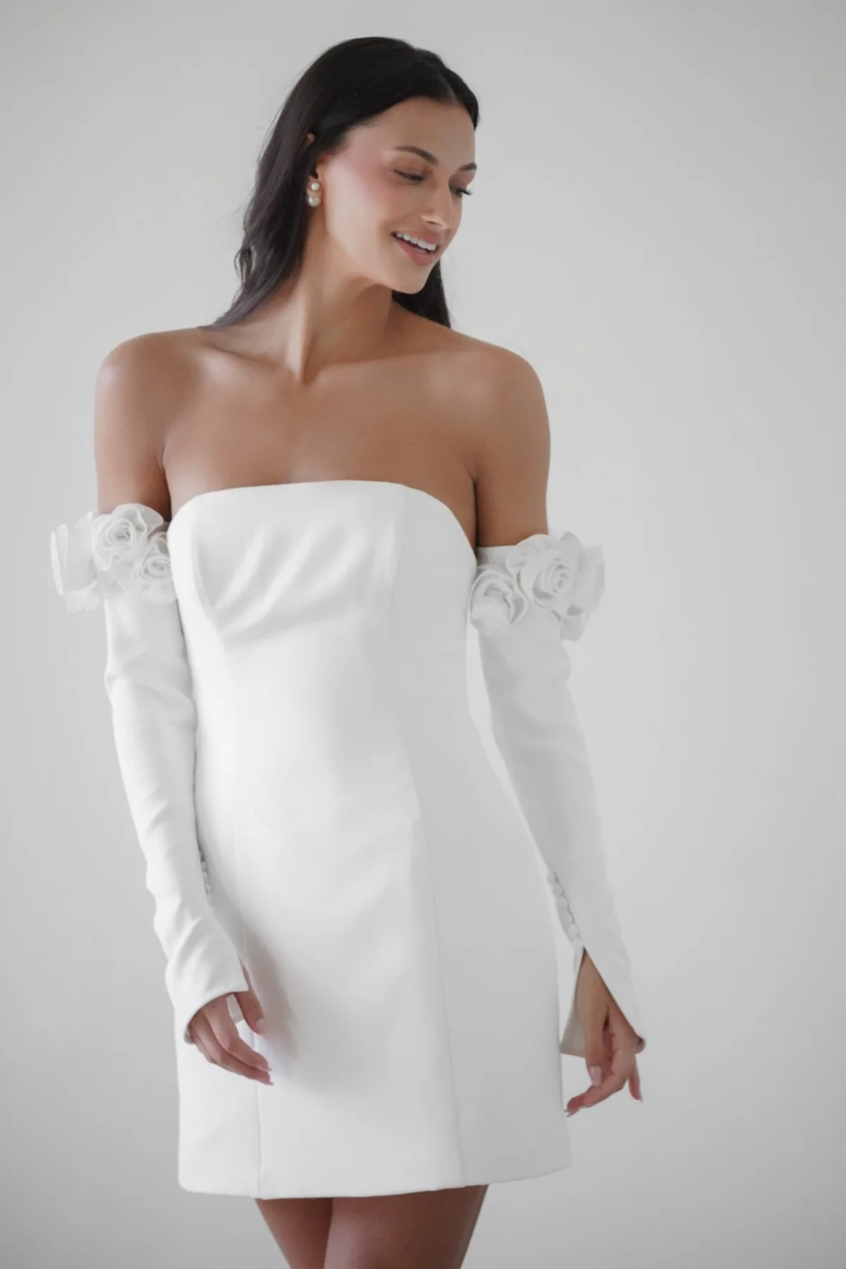 By Watters Little White Dress Marta 37312 - Image 3