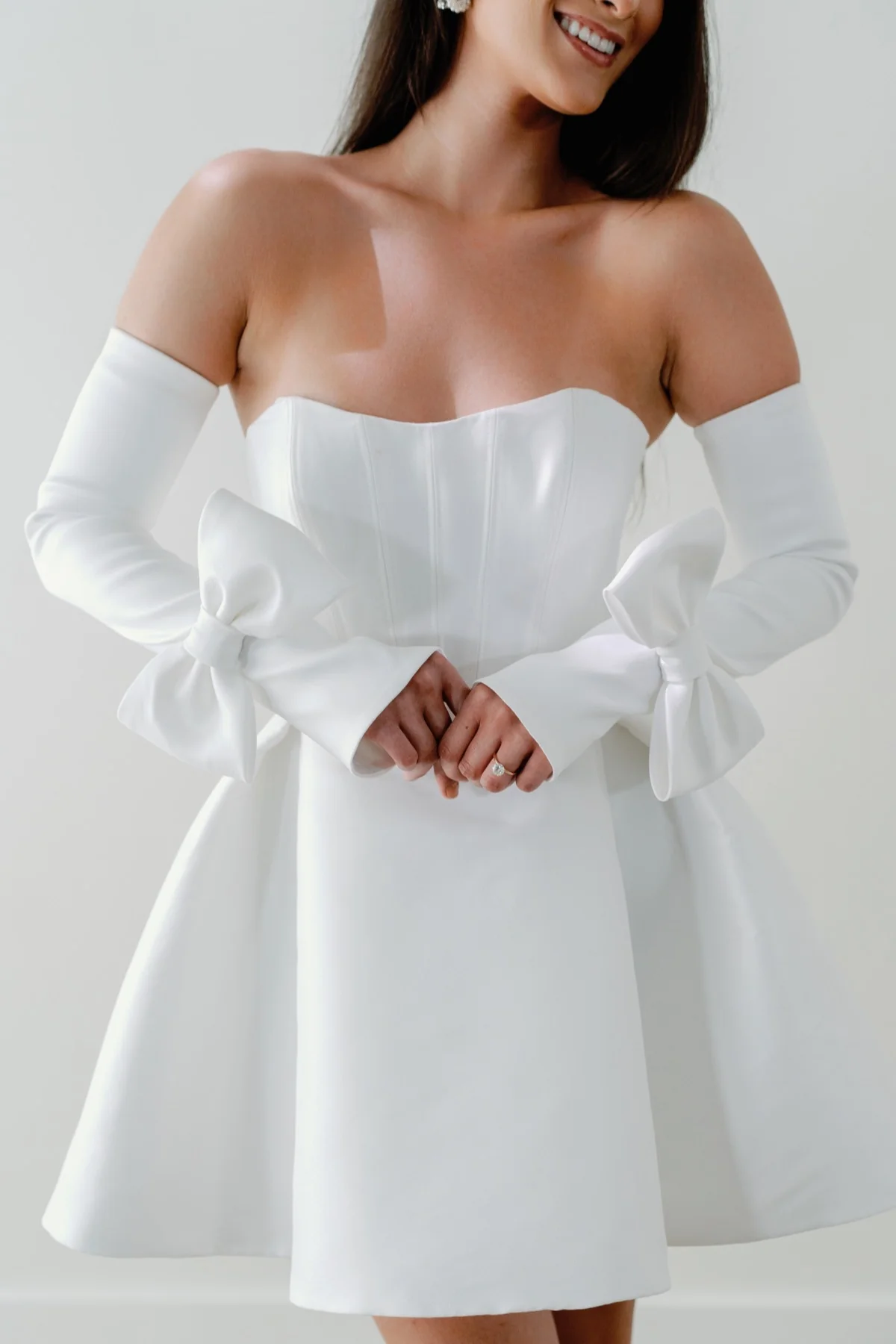 By Watters Little White Dress Style Epic 38301 - Image 3